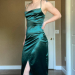 Satin Dress With Slit