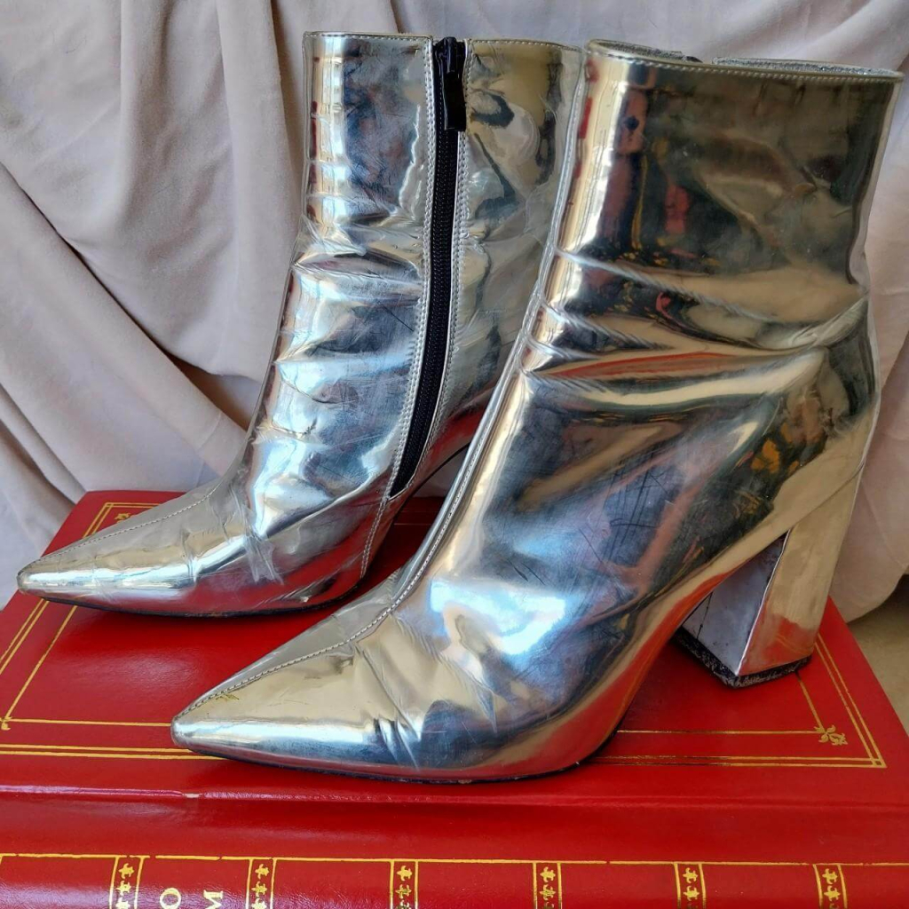 Silver Disco Boots