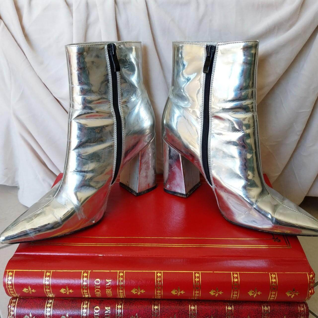 Silver Disco Boots