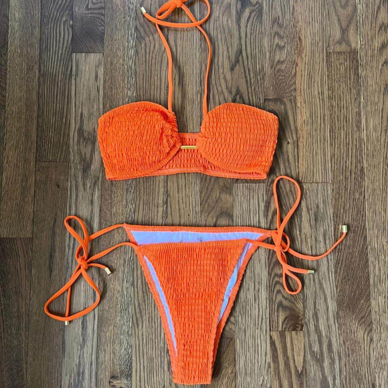 Smocked Halter Bikini