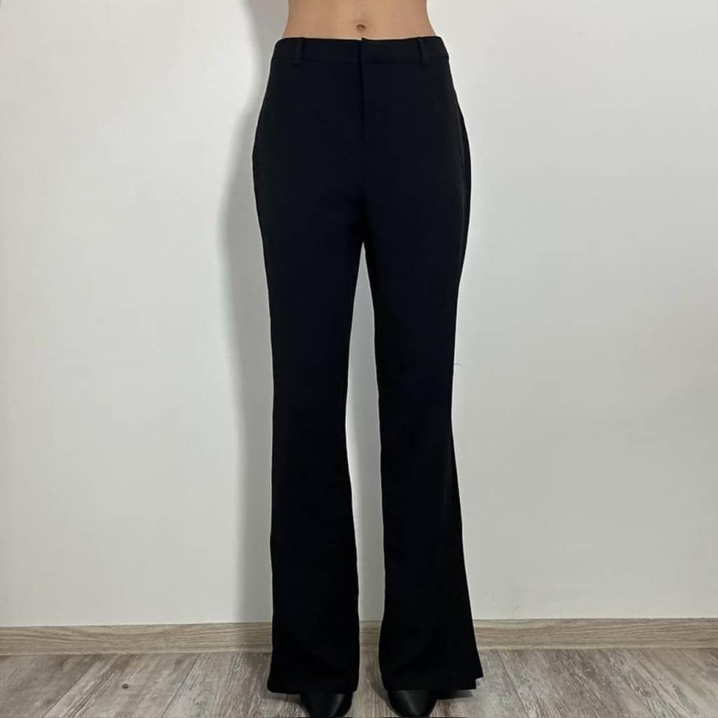 Solid Flare Leg Pants