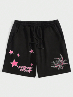 Printed Drawstring Shorts