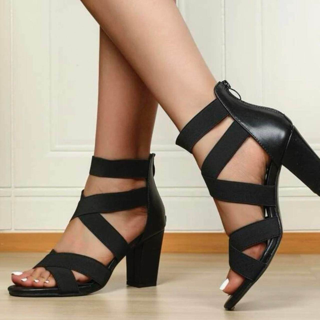 Strap Chunky Heels