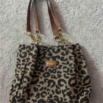 Y2K Leopard Print Shoulder Tote Bag