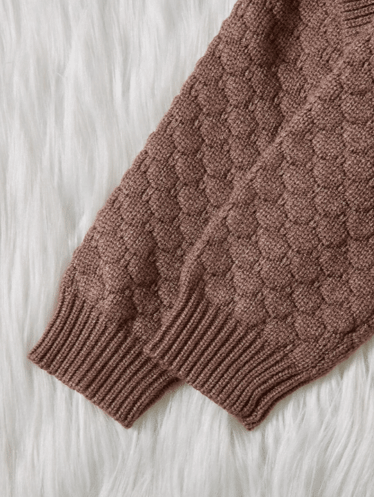 Infant  Brown Ruffle Sweater