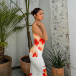 Strapless Floral Tube Maxi Dress