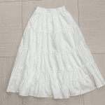 White Tiered Maxi Skirt