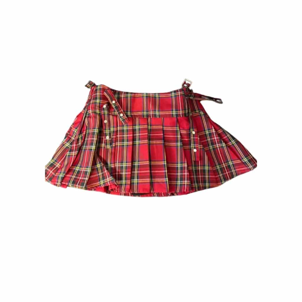 Y2K Tartan Print Pleated Mini Skirt