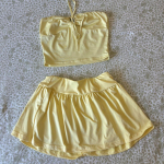 Yellow Halter and Skirt Set