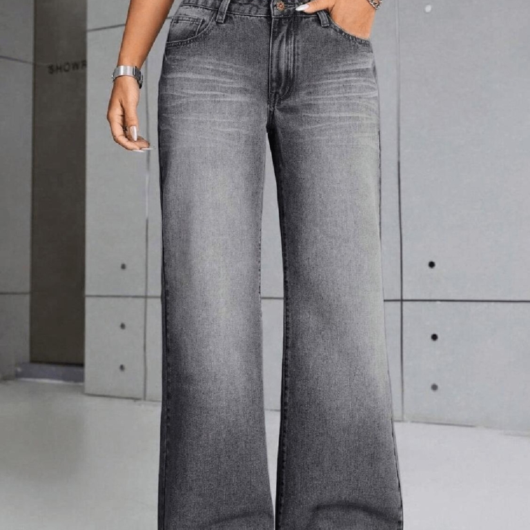 Dark Grey Low waist baggy jeans