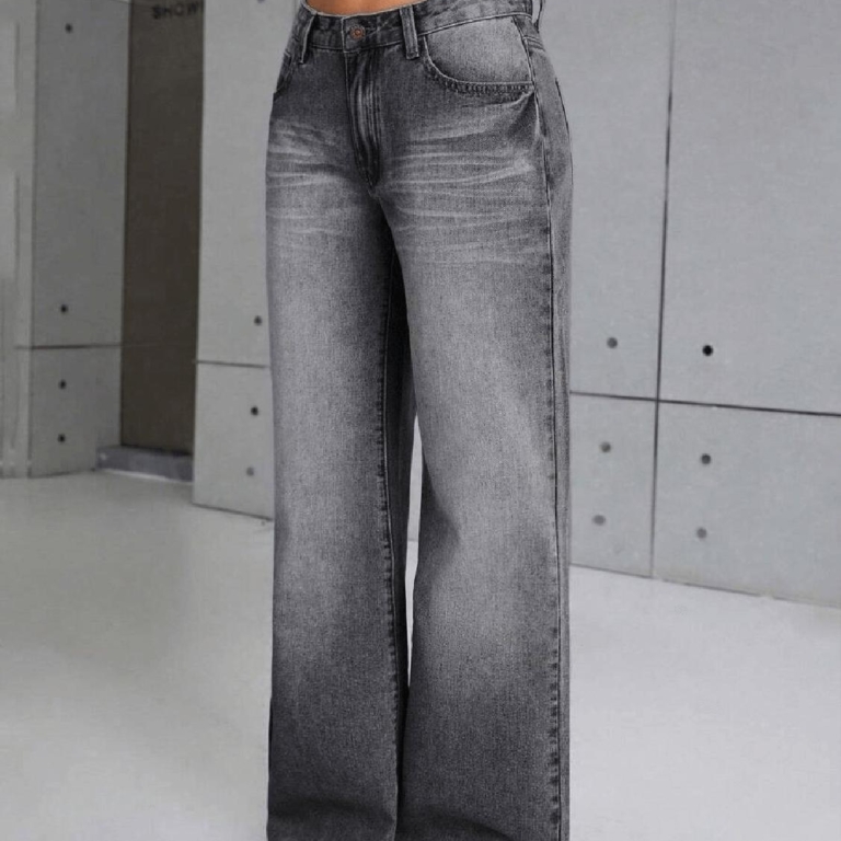 Dark Grey Low waist baggy jeans