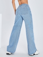 Washed Low Rise Jeans