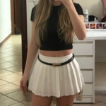 White Pleated Tennis Skirt