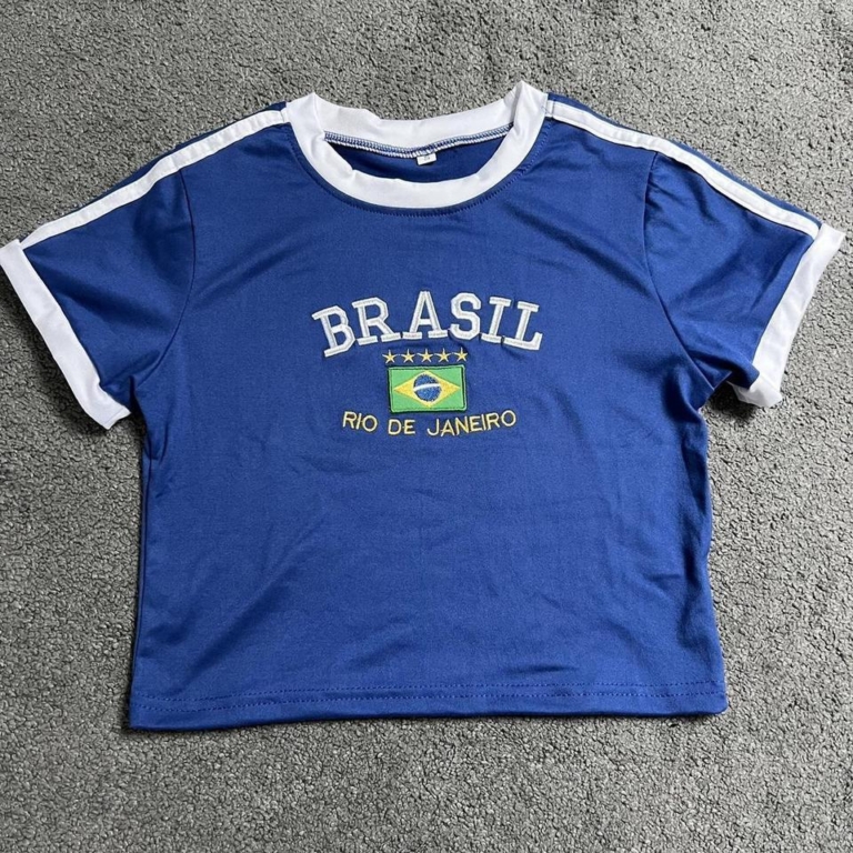 Y2K BRAZIL BABY TEE