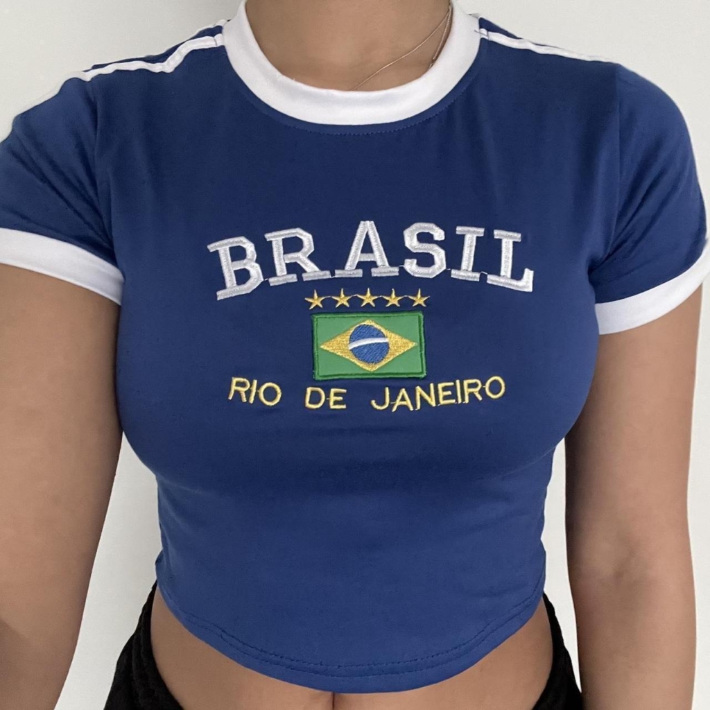 Y2K BRAZIL BABY TEE