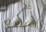 Beige Crochet Bikini Set