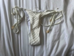 Beige Crochet Bikini Set