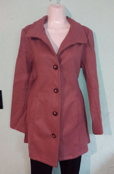 Button Front Pocket Side Overcoat