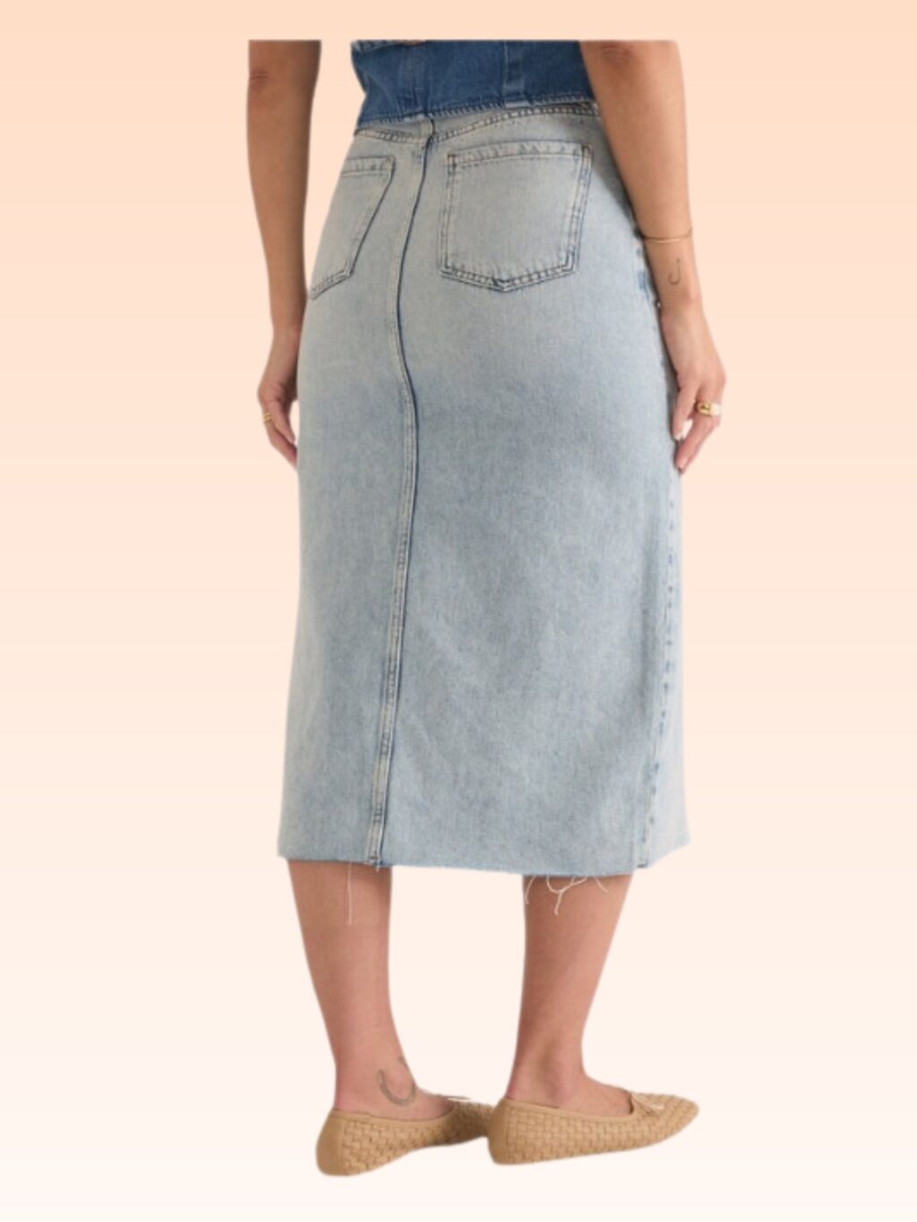 Denim Midi Skirt