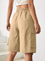 Flap Pocket Side Cargo Shorts