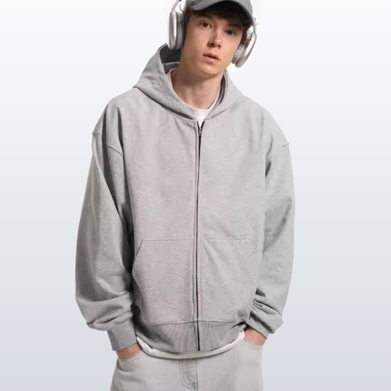 Lose yourself grey zip-up hoodie