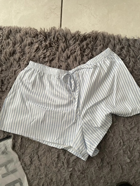 Women's Striped Low-Rise Shorts