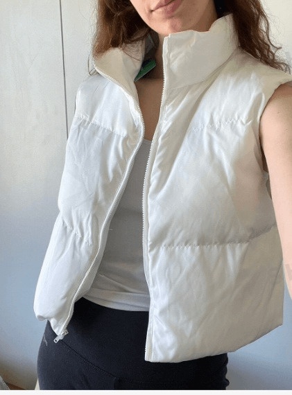 Zip Up Puffer Vest Coat