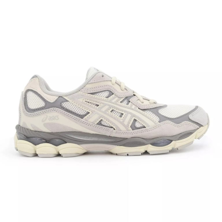 Asics GEL-NYC Oyster Grey Cream Charcoal Grey Ivory Beige