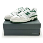 New Balance 550 White Green and Ivory Grey