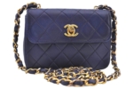 CHANEL Lamb Skin Mini Matelasse Chain Shoulder Bag