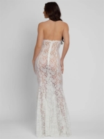 Lace Halter Neck Maxi Dress