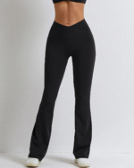 Flared Crossover Waistband Leggings