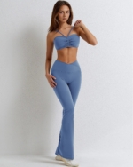 Flared Crossover Waistband Leggings