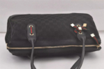 GUCCI Web Sherry Line Princy Ribbon Tote Bag GG Canvas