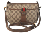 GUCCI Web Sherry Line Shoulder Bag GG PVC Leather