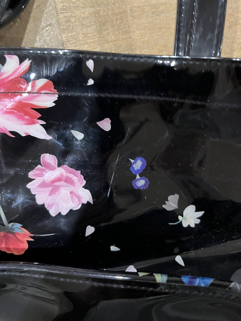 Black floral Ted Baker Bag - Image 3