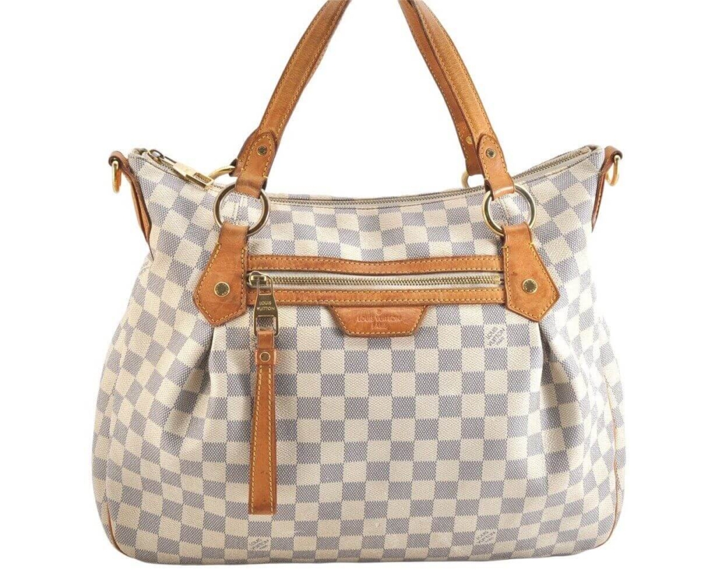 Louis Vuitton Damier Azur Evora 2Way Shoulder Tote Bag