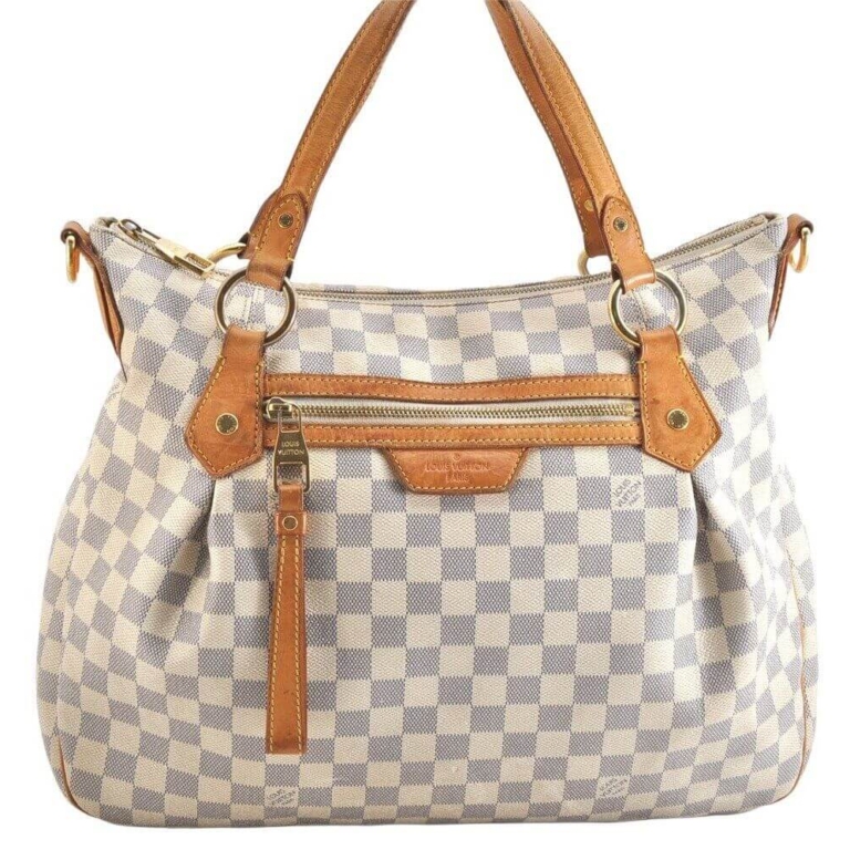 Louis Vuitton Damier Azur Evora 2Way Shoulder Tote Bag