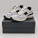 New Balance 2002R White and Gold Metallic