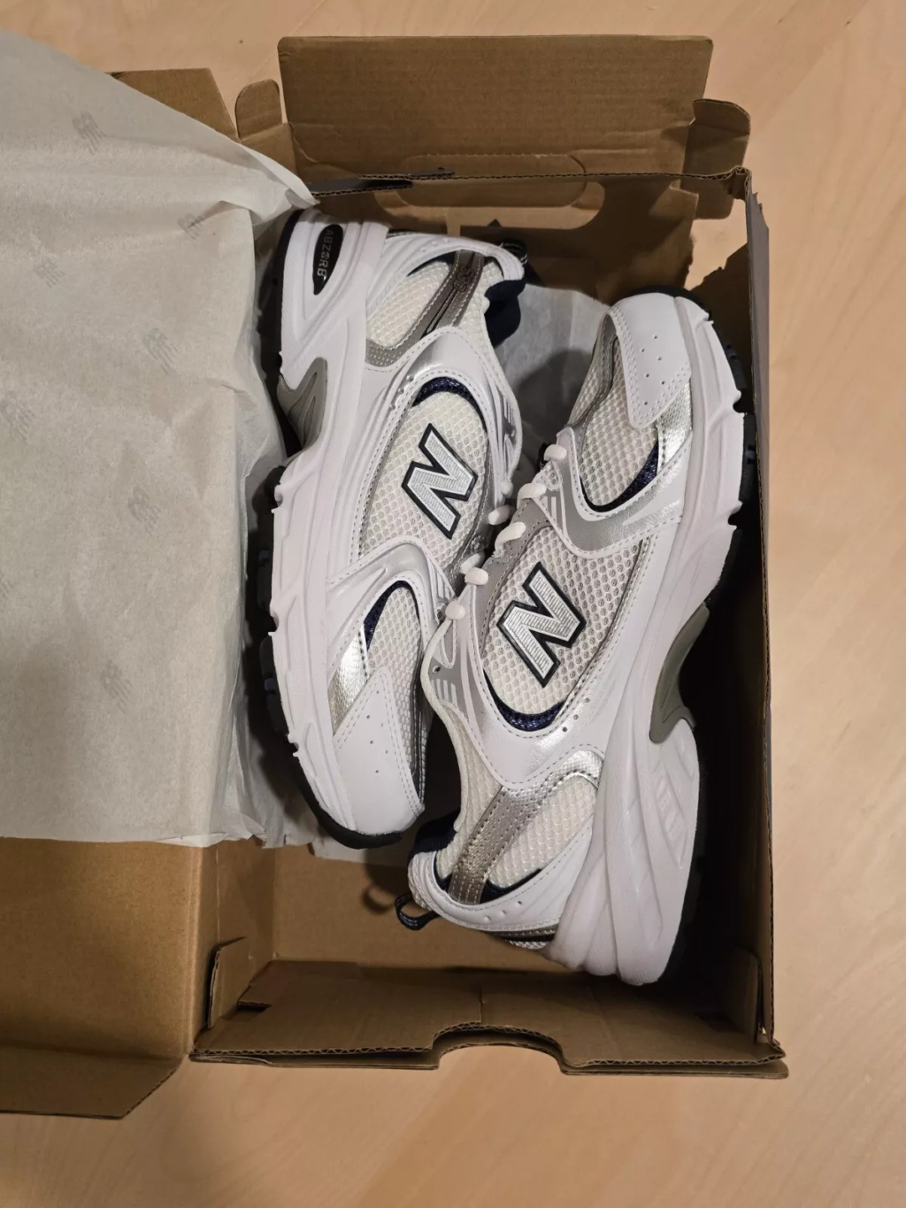 Size 5 - New Balance 530 White Natural Indigo