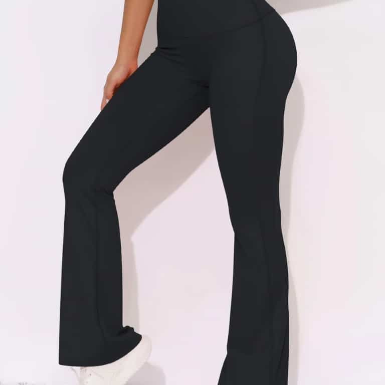 Flared Scrunch High-waisted Leggings