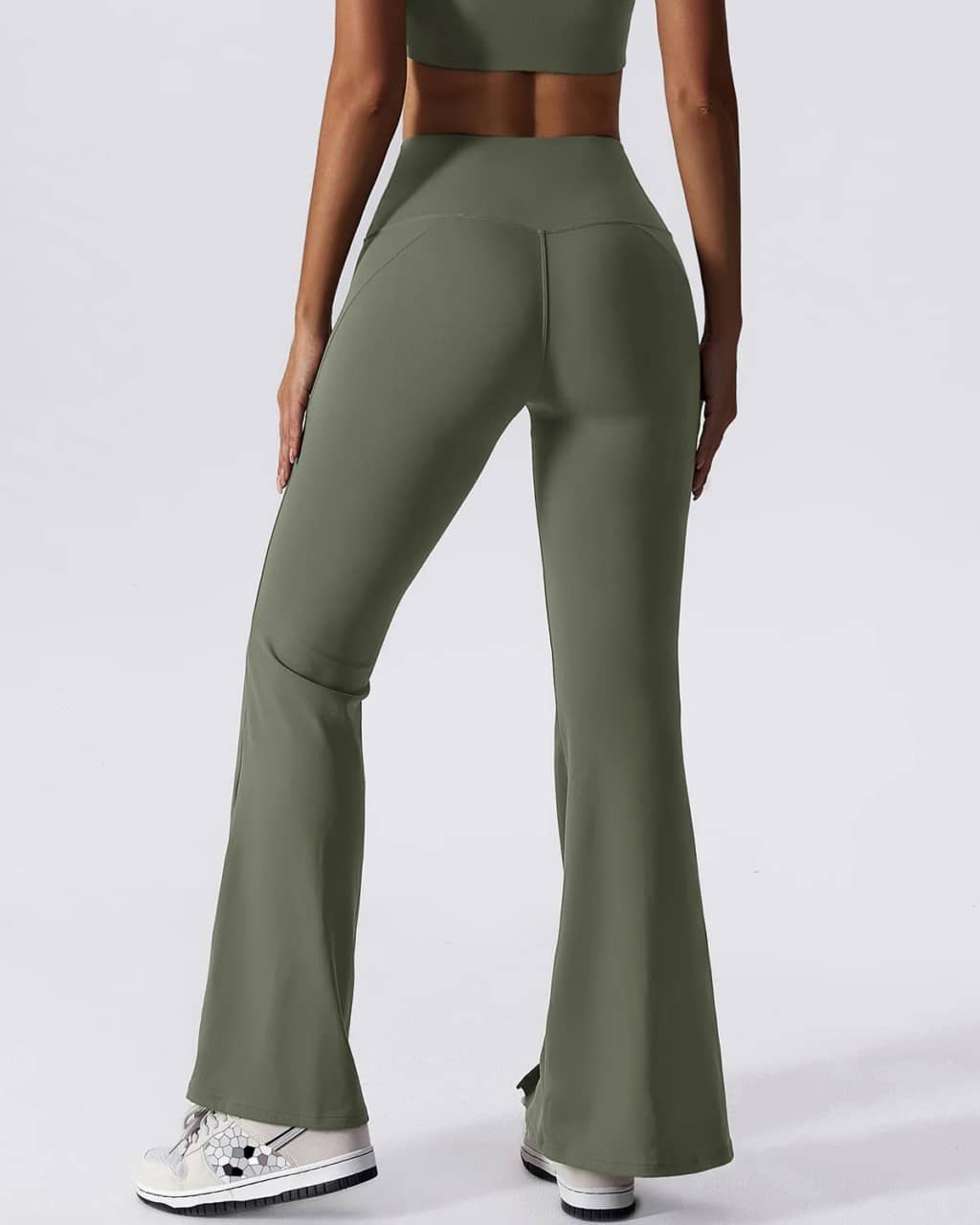 Flared Front-split High-waisted Leggings - Image 9