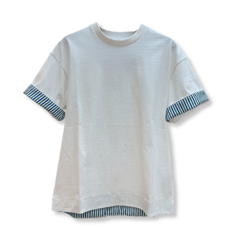 Striped Stitching Tee