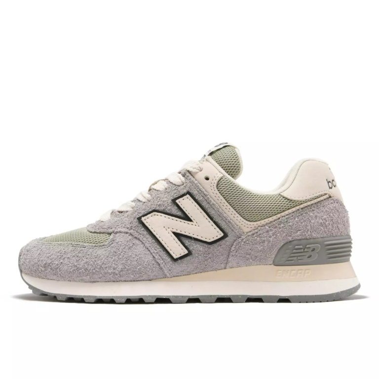 New Balance 574 Slate Grey Olivine Linen