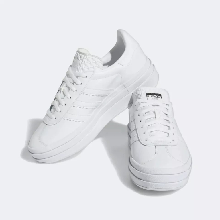 Adidas Gazelle Bold Triple White Womens Sneakers Shoes