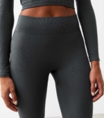 High-Rise Corded Leggings – Smooth Stretch