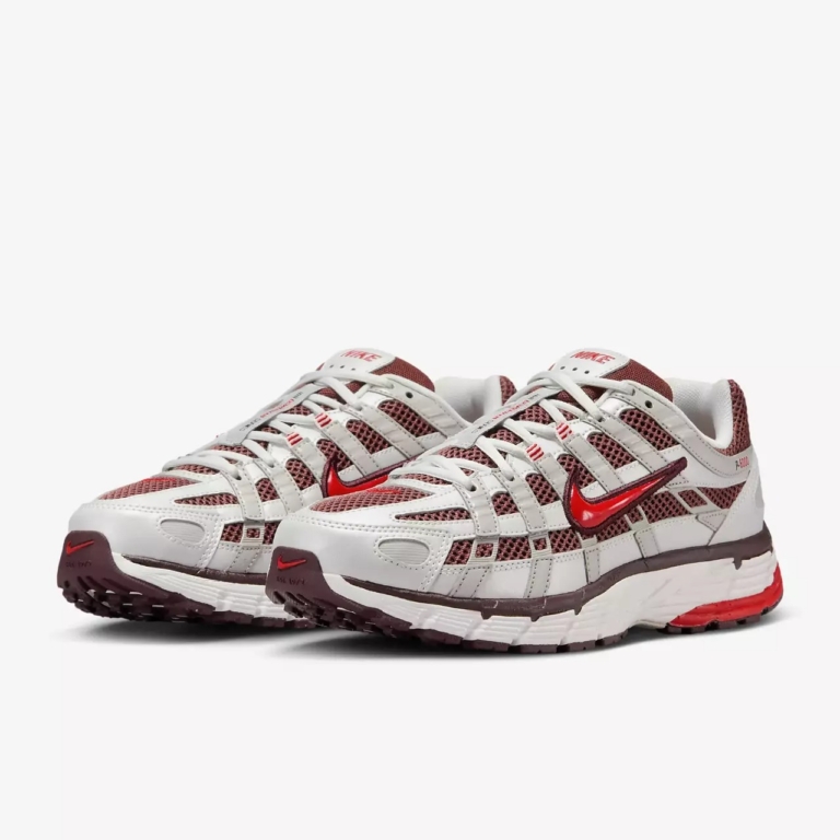 Nike P-6000 Metallic Summit White Red Womans