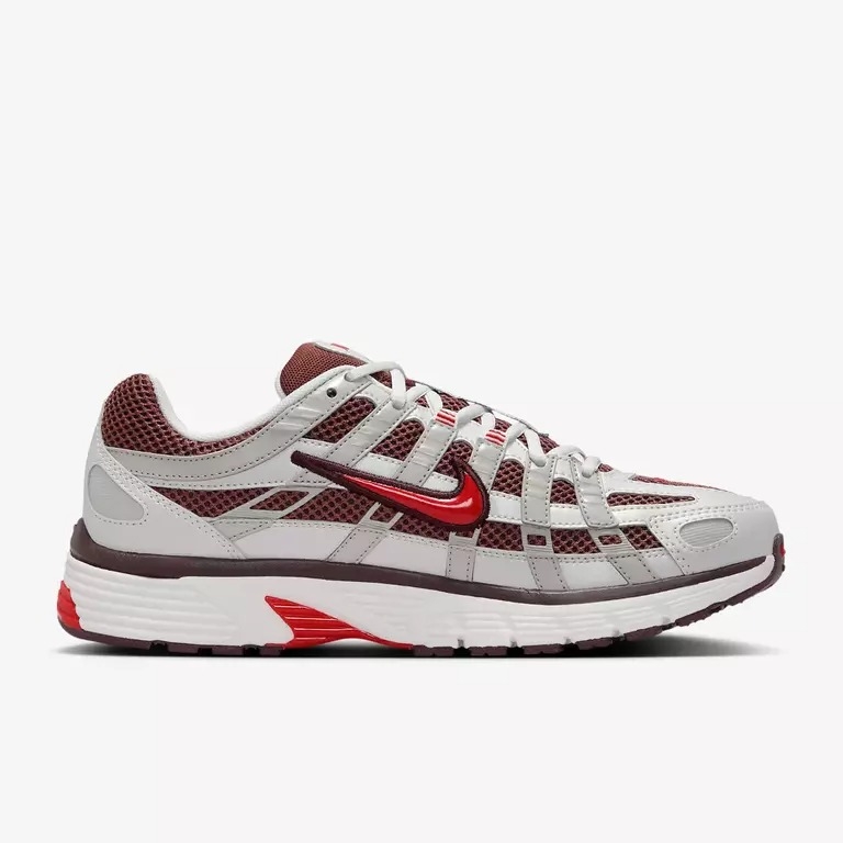 Nike P-6000 Metallic Summit White Red Womans