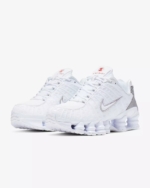 Nike Shox TL Men Women's Shoes White Metallic Silver