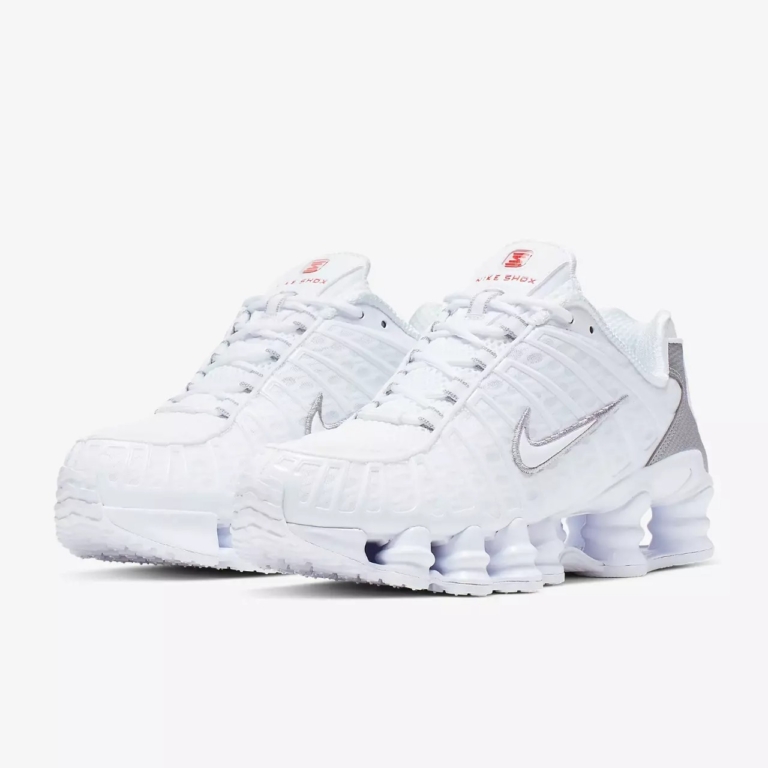 Nike Shox TL Men Women's Shoes White Metallic Silver